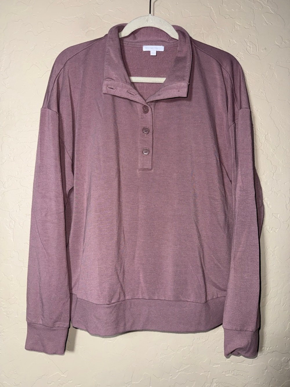 Beyond yoga east coast button pull over sweatshirt size large
